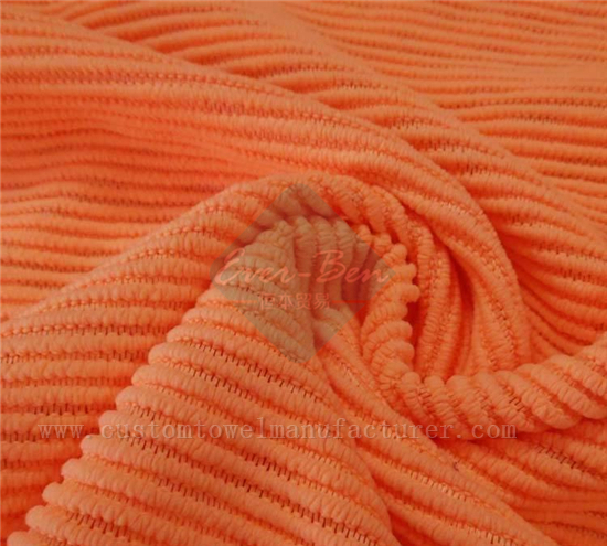 China Bulk Custom Orange Pink Pearl Microfiber Towel Exporter